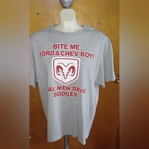 Real man drive Dodge's size, large T-shirt.
